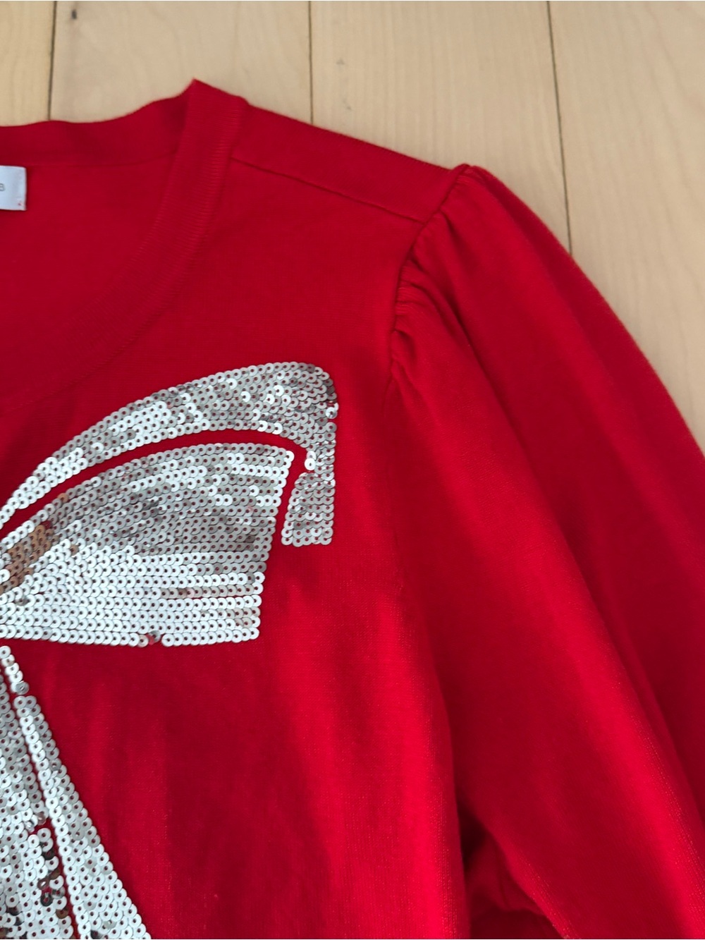 Charter Club Red Bow Holiday Cardigan Sweater - Picture 2 of 4